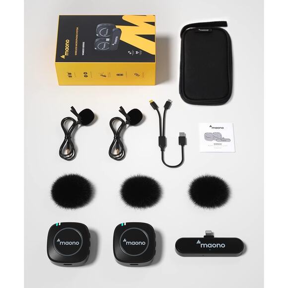 MAONO Ultra-Compact Wireless Lavalier Microphone with MFi Certified for iPhone - Picture 2 of 8
